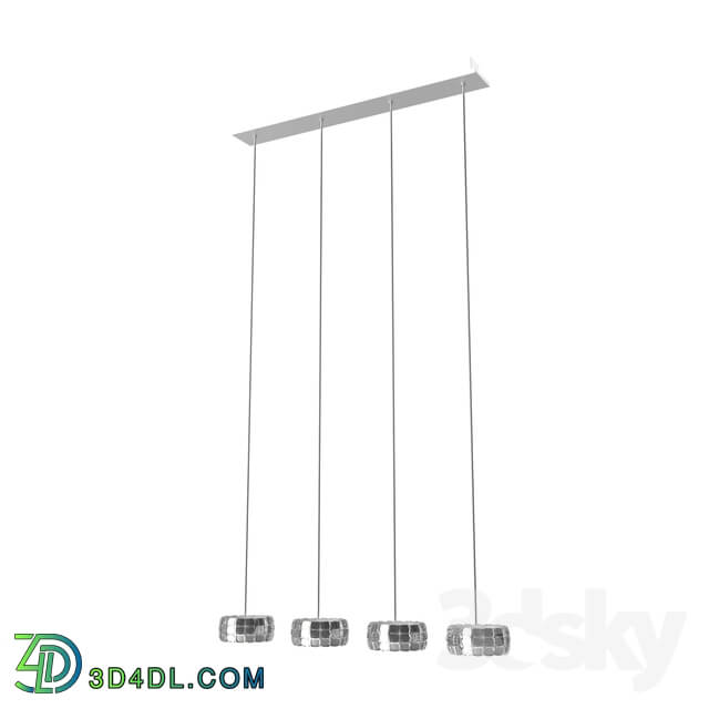 Ceiling light - 39007 LED suspension CORLIANO_ 4х5W _LED__ L910_ H1660_ steel_ chrome _ crystal