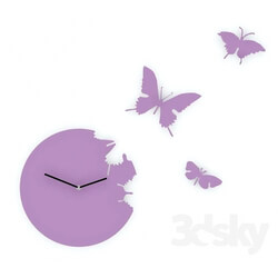 Other decorative objects - Clock-Butterfly 