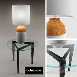 Table - Roche Bobois Echoes end table _amp_ Calabre lamp 