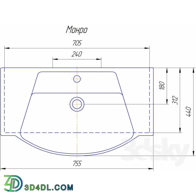 Wash basin - Washbasin Monro