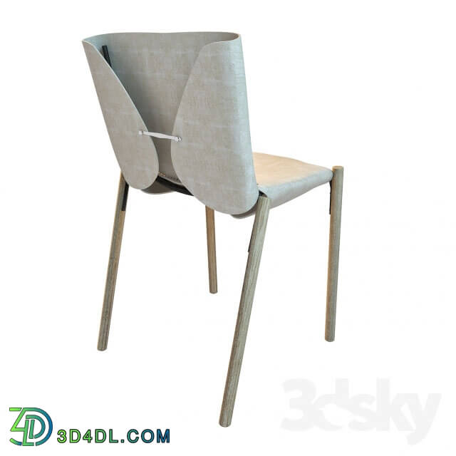 Chair - Tanned leather chair Manufacturer Kristalia design