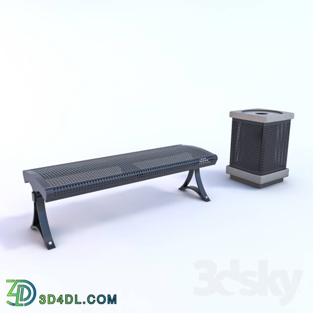 Other architectural elements - Bench and bin Naman