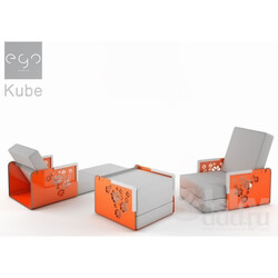 Arm chair - kube chair armchair lounge 