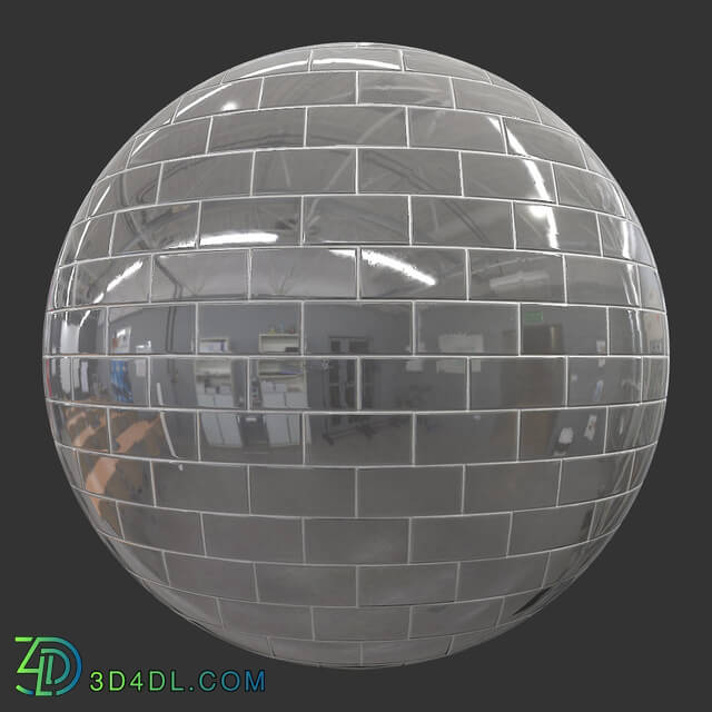 Tiles Rectangular Mirror Gray (001)