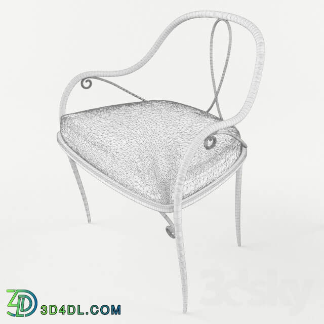 Chair - Forged chair with armrests Classic