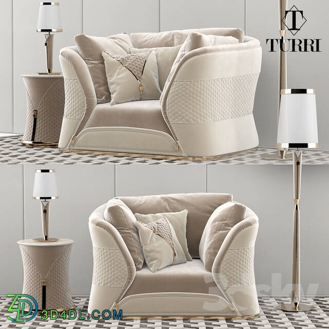 Arm chair - Turri Vogue sofa armchair set