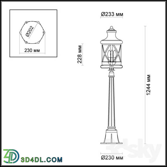 Street lighting - Outdoor light ODEON LIGHT 4045 _ 3F SATION