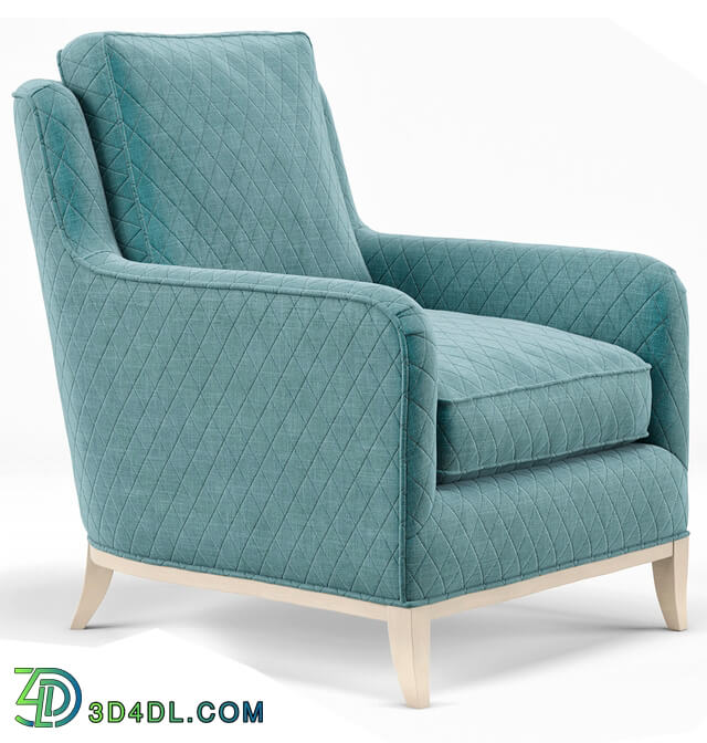 Arm chair - Madison Coastal Diamond Teal Milk Paint Armchair