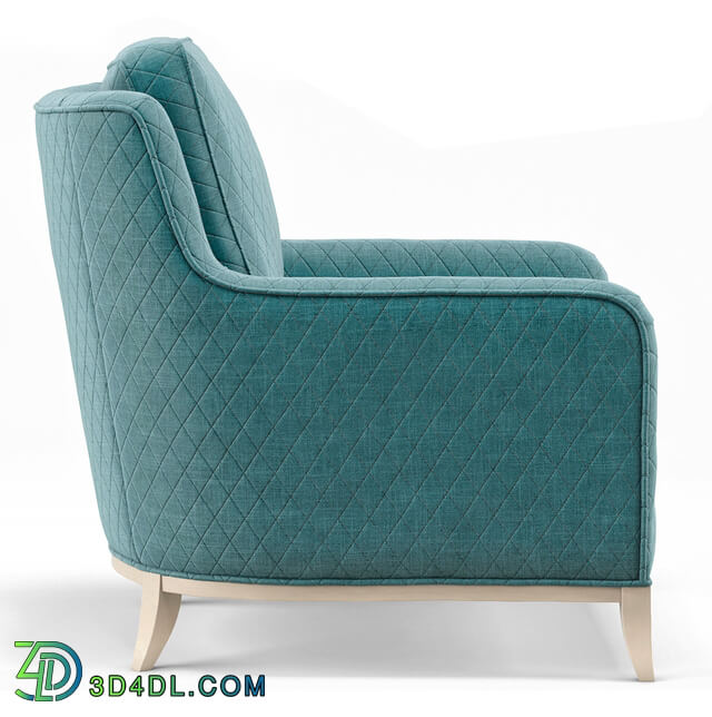 Arm chair - Madison Coastal Diamond Teal Milk Paint Armchair