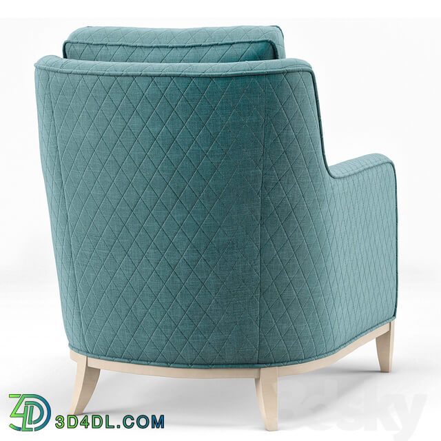 Arm chair - Madison Coastal Diamond Teal Milk Paint Armchair