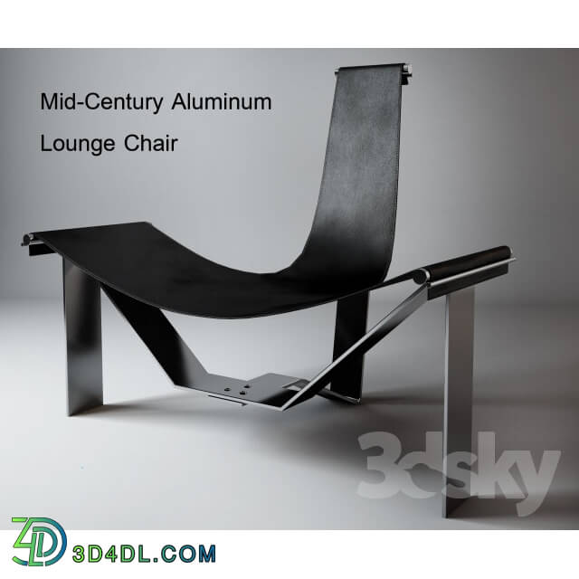 Arm chair - Mid-Century Aluminum Lounge Chair