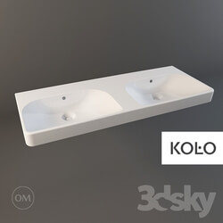 Wash basin - KOLO Countertop dobule sink TRAFFIC_ 120 cm 