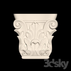 Decorative plaster - Carved capital 