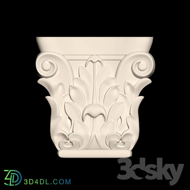 Decorative plaster - Carved capital