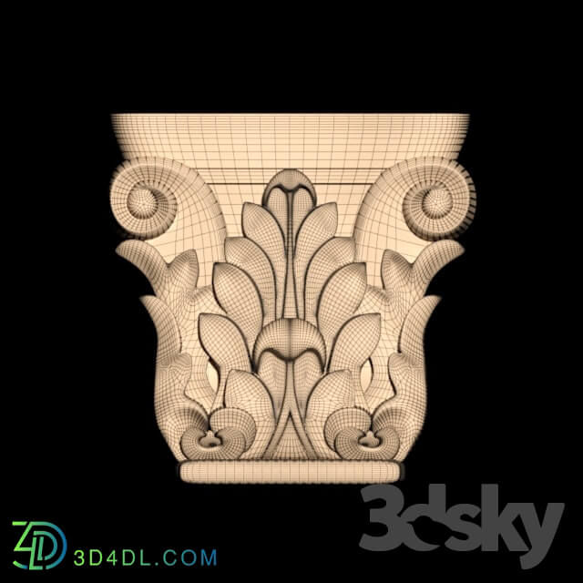 Decorative plaster - Carved capital