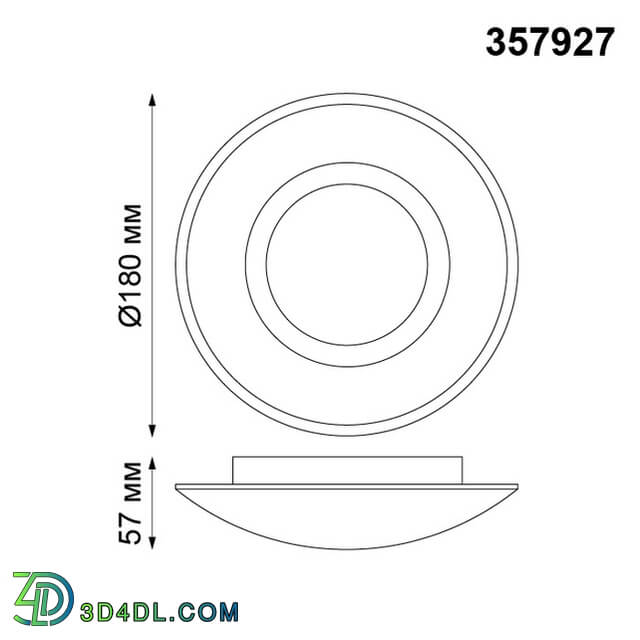 Ceiling light - Surface mounted LED lamp NOVOTECH 357927_ 357928_ 357929 CAIL