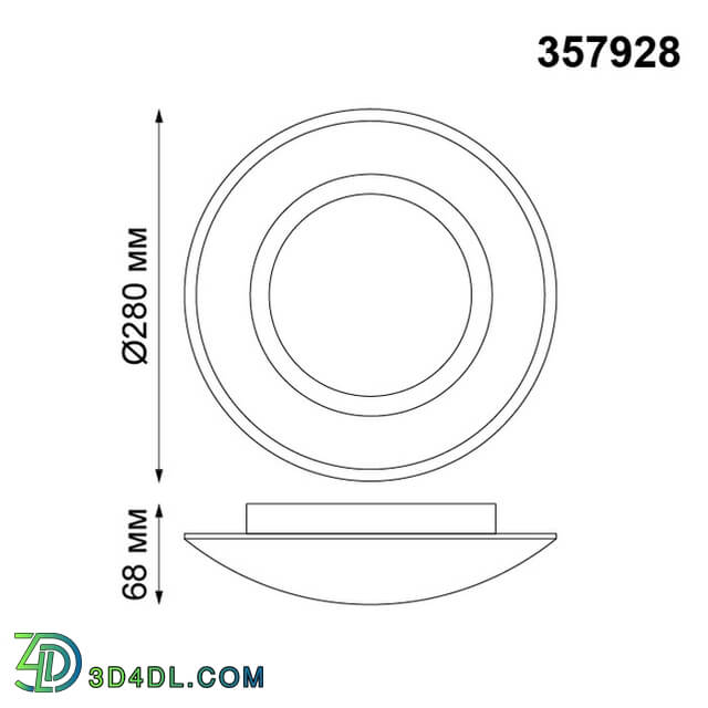 Ceiling light - Surface mounted LED lamp NOVOTECH 357927_ 357928_ 357929 CAIL