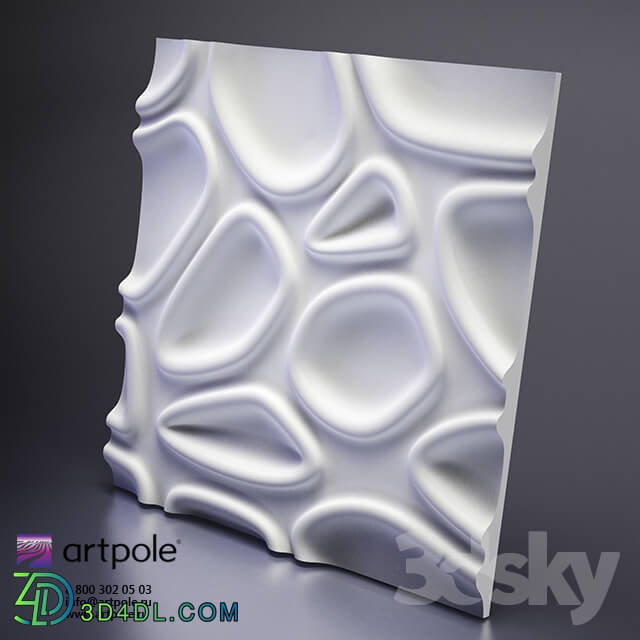 3D panel - Gypsum 3d panel LOFT HIDDEN from Artpole