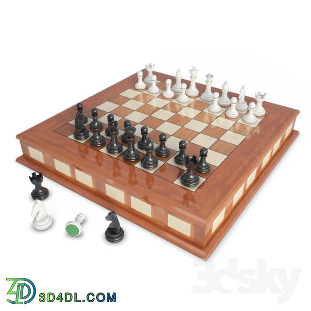 Miscellaneous - Wooden chess game