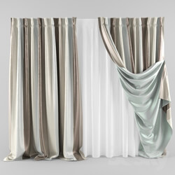 Curtain - striped curtains 