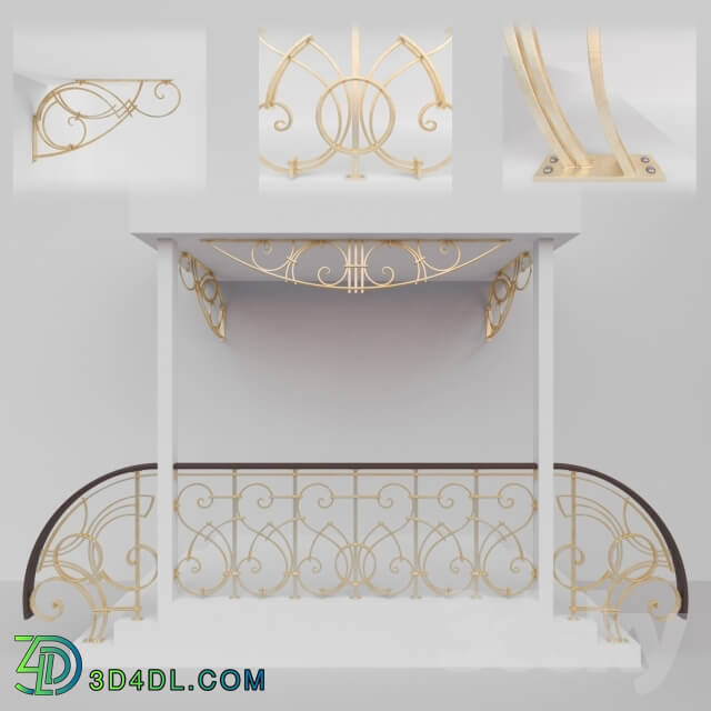 Other architectural elements - Forged railing and consoles