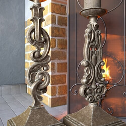 Fireplace - Uttermost _ Egan Fireplace Screen and Gia Candleholders 