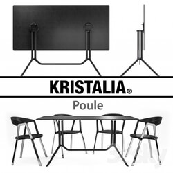 Table _ Chair - Kristalia Poule and Compas 