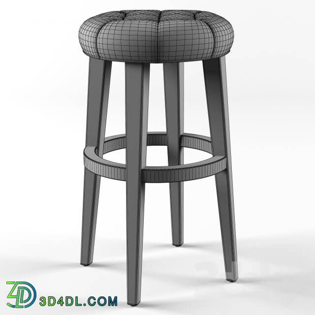 Chair - RH Bennette Round Leather Barstool