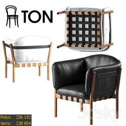 Arm chair - Dowel by Ton leather 