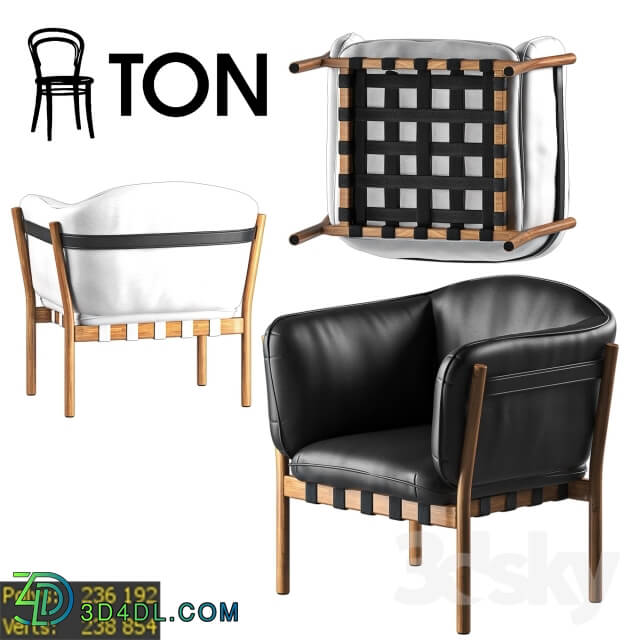 Arm chair - Dowel by Ton leather