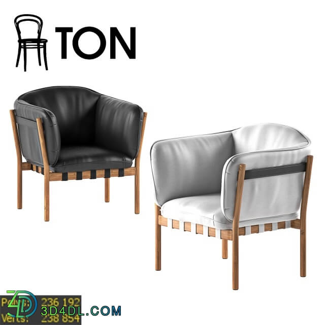 Arm chair - Dowel by Ton leather