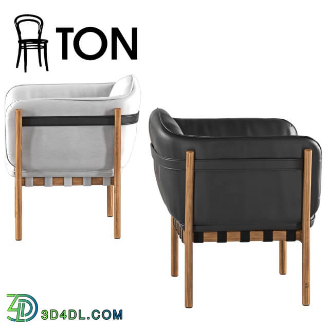 Arm chair - Dowel by Ton leather