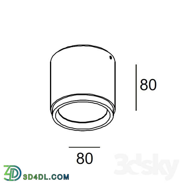 Spot light - Surface mounted LED luminaire LDC 124