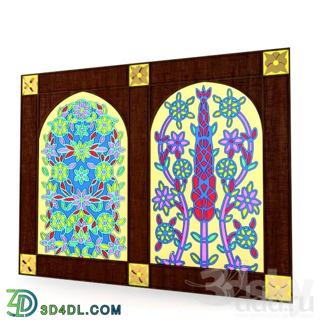 Doors - colored glass window