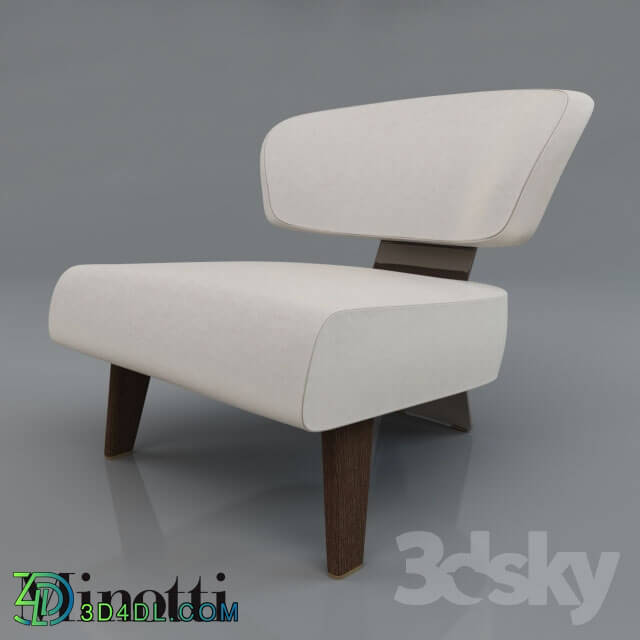 Arm chair - Minotti Creed Wood