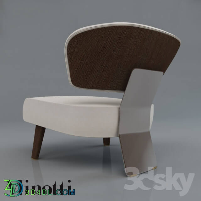 Arm chair - Minotti Creed Wood