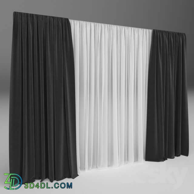 Curtain - Modern black curtain