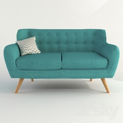 Sofa - Sofa Serti 2S K-133-9 Blue 