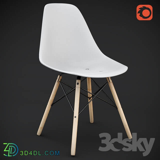 Chair - DSW Plastic chair by Chales Eames