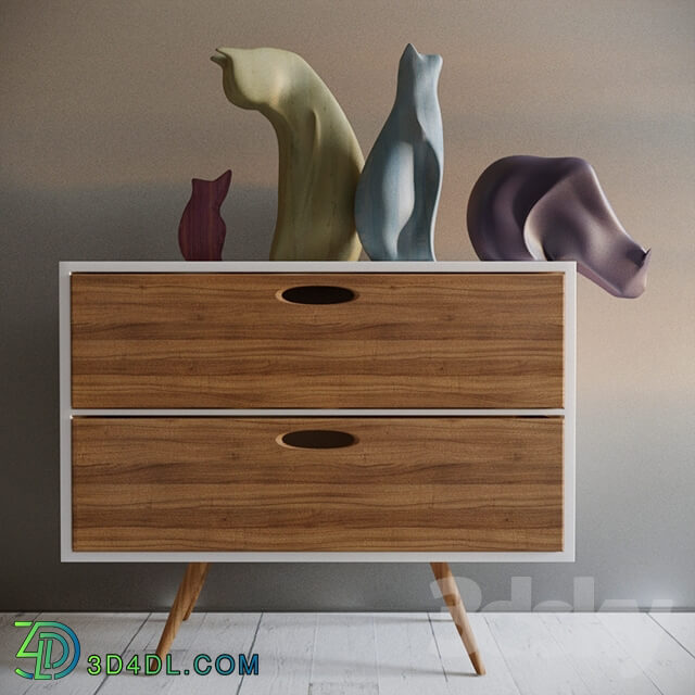 Sideboard _ Chest of drawer - Decorative set