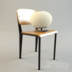 Chair - CHAIR WITH TABLE LAMP 