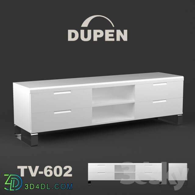 Sideboard _ Chest of drawer - TV cabinet TV-602 white DUPEN