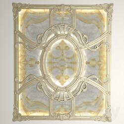 Other decorative objects - Stained glass ceiling in the forged frame. 