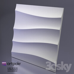 Decorative plaster - Gypsum 3d panel SMOKE from Artpole 
