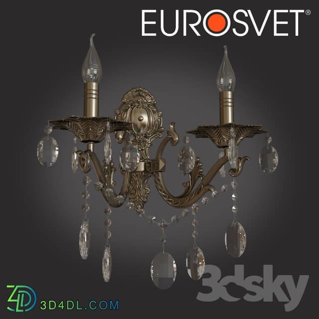 Wall light - OM Bra with Bogate__39_s 406_2 Fedelia crystal