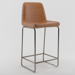 Chair - Leather Bar Stool 