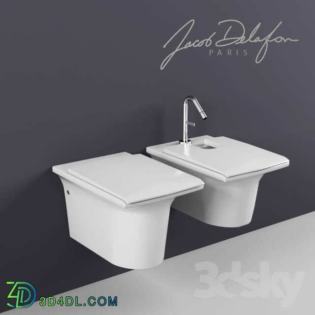 Toilet and Bidet - Jacob Delafon Stillnes wall-hung WC and bidet E1303 E1304