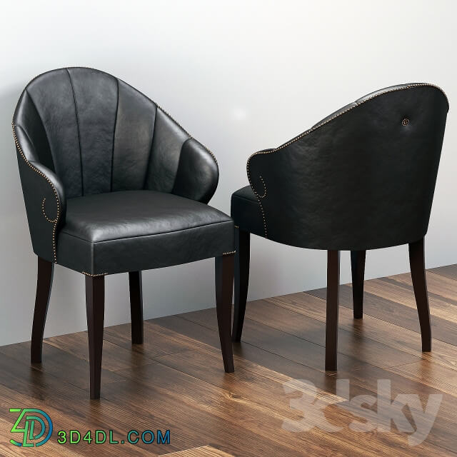 Chair - Design chairs with shaped armrests and cloves S07