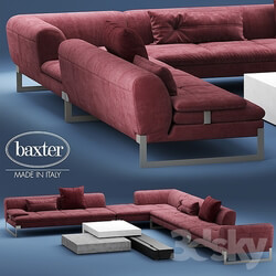 Sofa - Sofa BAXTER VIKTOR Corner sectional leather sofa 