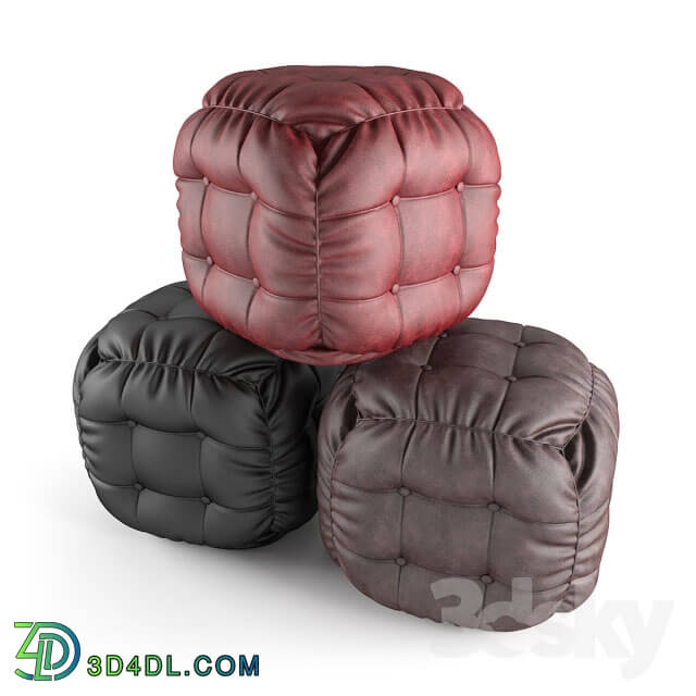 Other soft seating - Leather Pouf